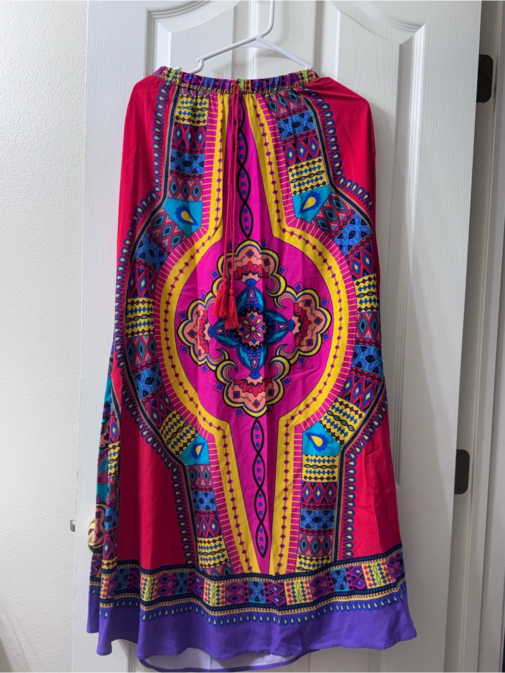 Flying Tomato Fuchsia, Yellow & Blue Printed Maxi Skirt